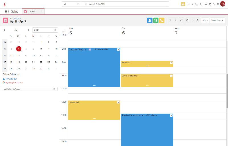 SpiceCRM-Calendar